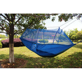 Maxbell Double Hammock Tree 2 Person Patio Bed Swing Outdoor with Mosquito Net Blue