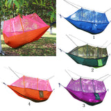 Maxbell Double Hammock Tree 2 Person Patio Bed Swing Outdoor with Mosquito Net Blue