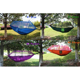 Maxbell Double Hammock Tree 2 Person Patio Bed Swing Outdoor with Mosquito Net Blue