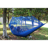 Maxbell Double Hammock Tree 2 Person Patio Bed Swing Outdoor with Mosquito Net Blue