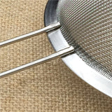 Maxbell 10cm Stainless Steel Mesh Oil Skimmer Soup Strainer Flour Colander Sifter