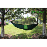 Maxbell Double Hammock Tree 2 Person Patio Bed Swing Outdoor with Mosquito Net Green