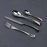 Maxbell Matte Black Stainless Steel Cutlery Dining Table Dinner Knife Tableware