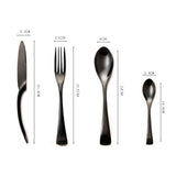 Maxbell Matte Black Stainless Steel Cutlery Dining Table Dinner Knife Tableware
