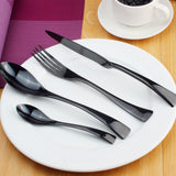 Maxbell Matte Black Stainless Steel Cutlery Dining Table Dinner Knife Tableware