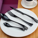 Maxbell Matte Black Stainless Steel Cutlery Dining Table Dinner Steak Fork Tableware