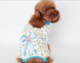 Maxbell Pet Dog Puppy Cotton Clothes Soft Pajamas Cartoon Jumpsuit Apparel Blue XL