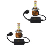 Maxbell 2 Pieces Car LED Headlight Fog Work Light Lamp Indicator DRL Gold H4