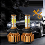 Maxbell 2 Pieces Car LED Headlight Fog Work Light Lamp Indicator DRL Gold H4