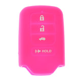 Maxbell 4 Button Car Key Shell Case Cover for Honda Accord Civic HR-V Rose Red