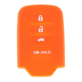 Maxbell 4 Button Car Key Shell Case Cover for Honda Accord Civic HR-V Orange