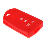 Maxbell 4 Buttons Car Remote Key Protective Silicone Case Cover For Mazda Red