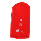 Maxbell 4 Buttons Car Remote Key Protective Silicone Case Cover For Mazda Red