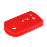 Maxbell 4 Buttons Car Remote Key Protective Silicone Case Cover For Mazda Red