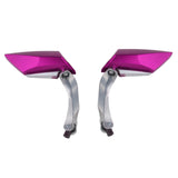 Maxbell 1 Pair Diamond Design Universal Motorcycle Rearview Side Mirror-Purplish red