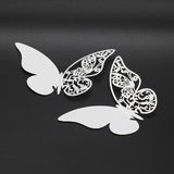 Maxbell 50 Ice White Butterfly Name Place Cards Table Mark Wine Glass Wedding Decor