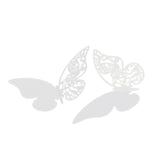 Maxbell 50 Ice White Butterfly Name Place Cards Table Mark Wine Glass Wedding Decor