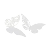 Maxbell 50 Ice White Butterfly Name Place Cards Table Mark Wine Glass Wedding Decor