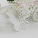 Maxbell 50 Ice White Butterfly Name Place Cards Table Mark Wine Glass Wedding Decor