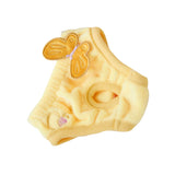 Maxbell Yellow Butterfly Female Pet Dog Physiological Pant Diaper Underwear Size S