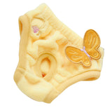 Maxbell Yellow Butterfly Female Pet Dog Physiological Pant Diaper Underwear Size S