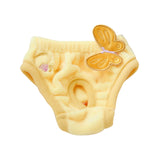 Maxbell Yellow Butterfly Female Pet Dog Physiological Pant Diaper Underwear Size S