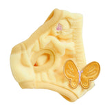 Maxbell Yellow Butterfly Female Pet Dog Physiological Pant Diaper Underwear Size S