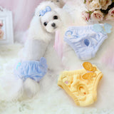 Maxbell Yellow Butterfly Female Pet Dog Physiological Pant Diaper Underwear Size S