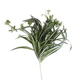 Maxbell 2Pcs Artificial Chlorophytum Spider Plant Silk Variegated Greenery Bunch S