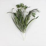 Maxbell 2Pcs Artificial Chlorophytum Spider Plant Silk Variegated Greenery Bunch S