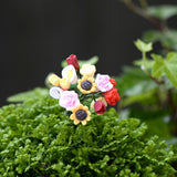 Maxbell 10 Red Lifelike Rose Flower Miniature Micro Landscape Bonsai Dollhouse Decor