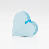 Maxbell 20x Heart Paper Cut Candy Sweet Box w/ Ribbon Wedding Party Favor Gift Blue