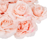 Maxbell 10 Artificial Silk Camellia Flower Heads for Wedding Party Decor Light Pink