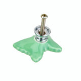 Maxbell Green Butterfly Shaped Ceramic Kitchen Cabinet Cupboard Handles Pull Knob