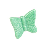 Maxbell Green Butterfly Shaped Ceramic Kitchen Cabinet Cupboard Handles Pull Knob