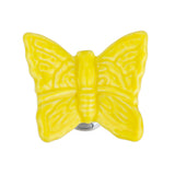 Maxbell Yellow Butterfly Shaped Ceramic Kitchen Cabinet Cupboard Handles Pull Knob