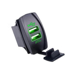 Maxbell 2 Port Power USB Charger 3.1A Car Charger Socket for iPhone Samsung Green