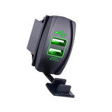 Maxbell 2 Port Power USB Charger 3.1A Car Charger Socket for iPhone Samsung Green