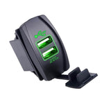 Maxbell 2 Port Power USB Charger 3.1A Car Charger Socket for iPhone Samsung Green