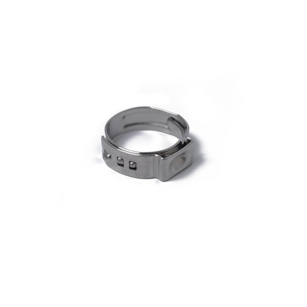 Maxbell 10 Pieces Stainless Steel Single Ear Clamps Hydraulic Hose 10 x 13.7-16.2mm