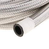 Maxbell AN10 Nylon Braided Oil Fuel Hose with 10 Pieces Aluminum Fittings Kit White