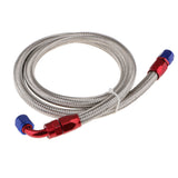 Maxbell 1 Meter Stainless Steel Braided Oil Fuel Hose with Swivel Fittings Kit  AN 6