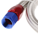 Maxbell 1 Meter Stainless Steel Braided Oil Fuel Hose with Swivel Fittings Kit  AN 10