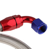 Maxbell 1 Meter Stainless Steel Braided Oil Fuel Hose with Swivel Fittings Kit  AN 10