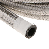 Maxbell AN 8 Nylon Braided Oil Fuel Hose with 10 Pieces Aluminum Fittings Kit White