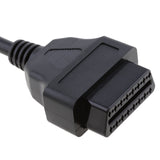 Maxbell OBD2 16-Pin Male to Female Extension Cable Connector Plug Wire 0.3m 0.98ft