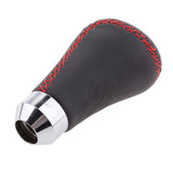 Maxbell 5-Speed Leather Manual Car Gear Shifter Lever Shift Knob Head Black+Red