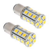 Maxbell 2 Pieces Car BAY15D 1157 5050SMD 24LED Dual Intensity Tail Brake Light White