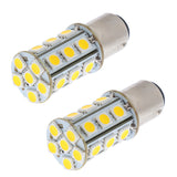 Maxbell 2 Pieces Car BAY15D 1157 5050SMD 24LED Dual Intensity Tail Brake Light White