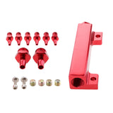 Maxbell Car 6 Port Vacuum Intake Manifold Wastegate Turbo 1/8 NPT Boost Kits Red